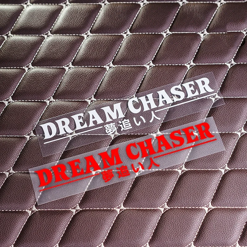 مُطارد الأحلام للسيارة ملصق الزجاج الأمامي الخلفي ، ملصق الفينيل JDM العاكس ، إكسسوارات السيارات