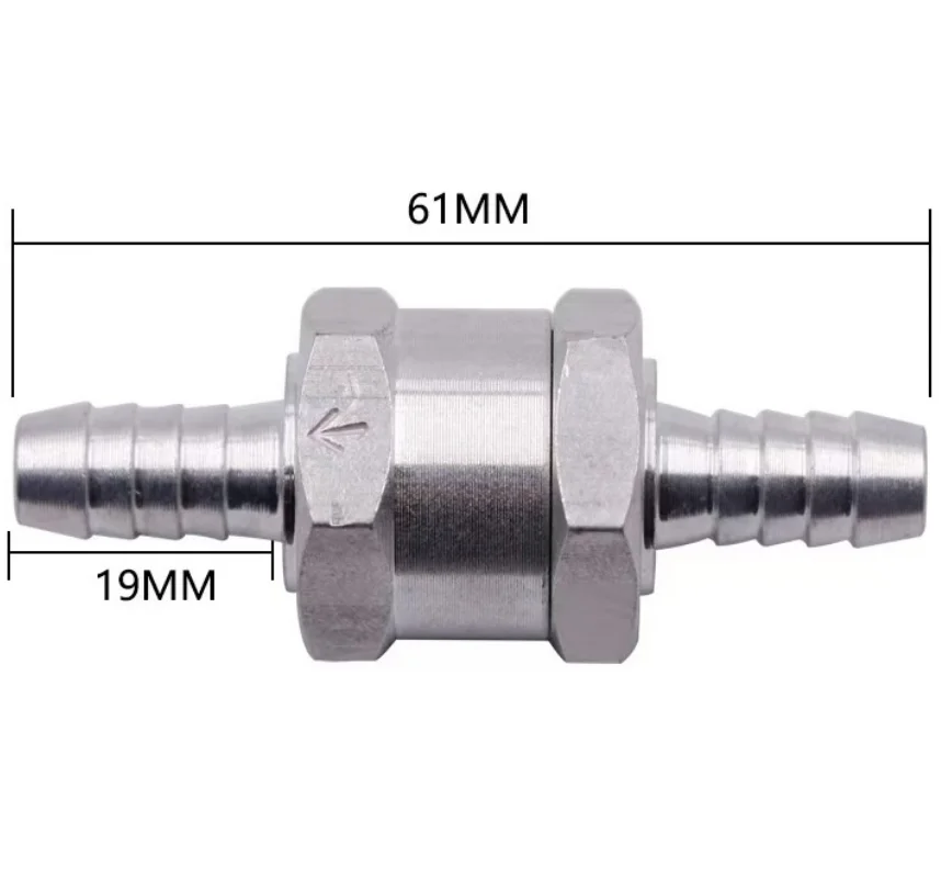 1 قطعة صمام أحادي الاتجاه 12 مللي متر صمامات سبائك الألومنيوم الوقود غير العودة تحقق صمام طريقة واحدة صالح المكربن