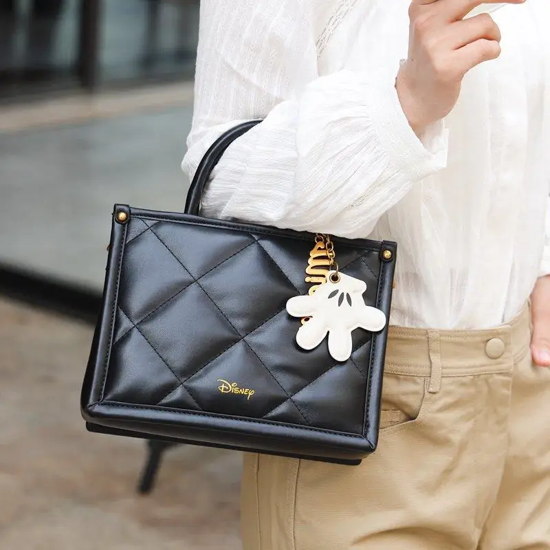 

Модная сумка через плечо Disney в стиле легкой роскоши, вместительная, в студенческом стиле, женская универсальная сумка с милым рисунком Микки, сумка-тоут