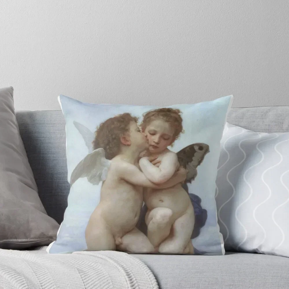 Amor and Psyche, by William-Adolphe Bouguereau. Throw Pillow Sofa Cushion christmas pillow case pillow