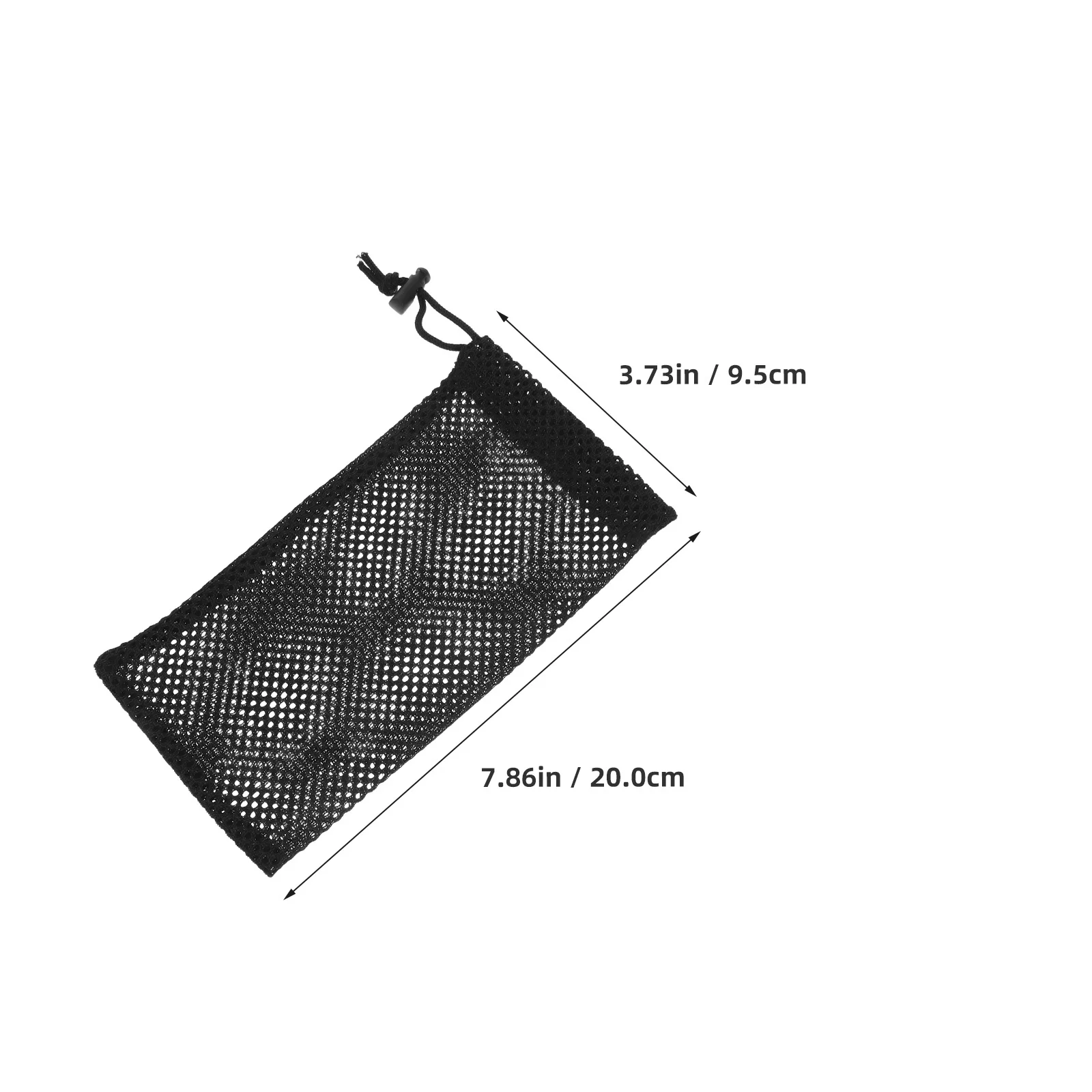 20Pcs Thickened Polyester Black Mesh Drawstring Bags Breathable Sports Equipment Organizer Gym Outdoor Activities Travel Storage