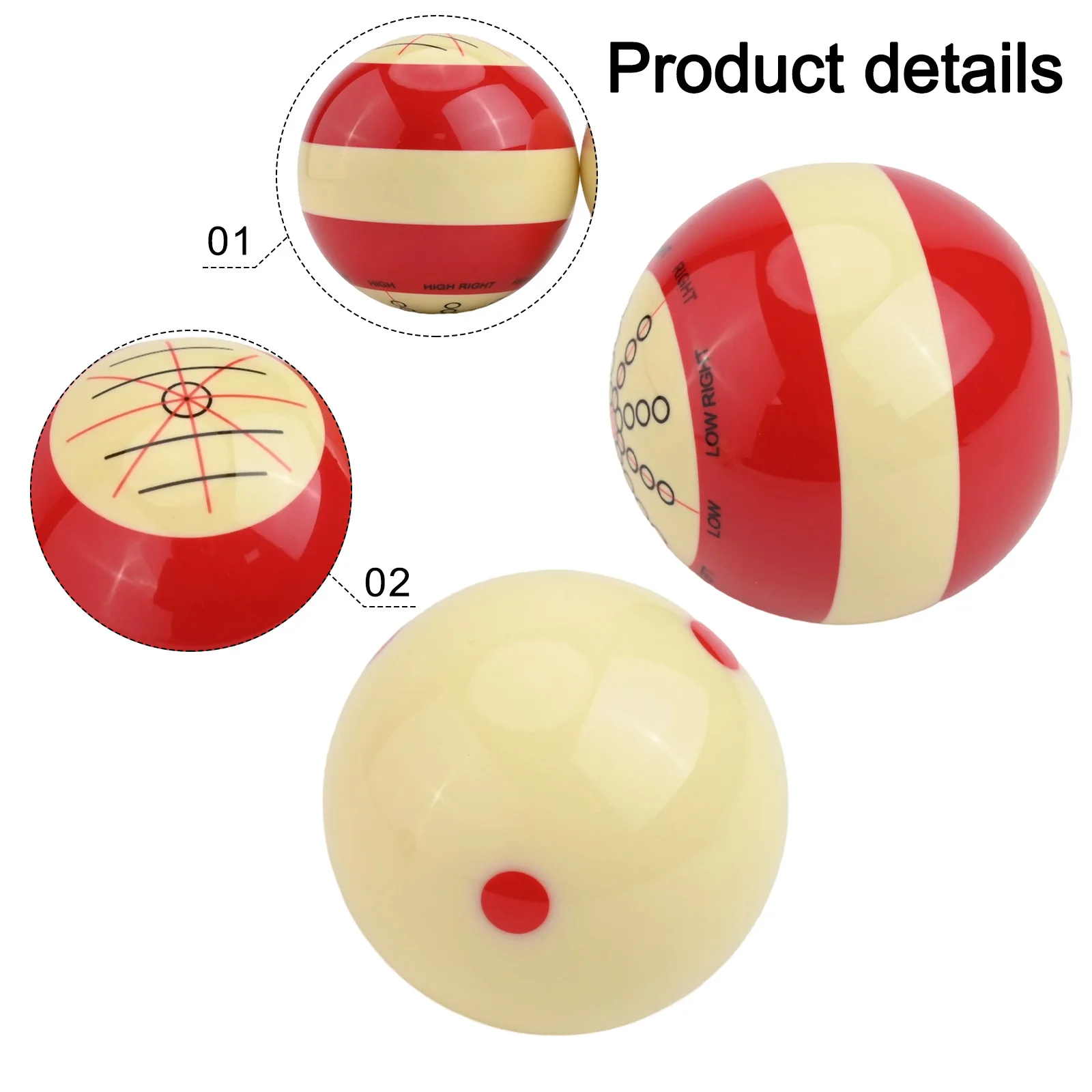 2-piece-resin-billiards-training-cue-balls-for-skill-mastery-with-distinct-hitting-points-for-enhanced-practice