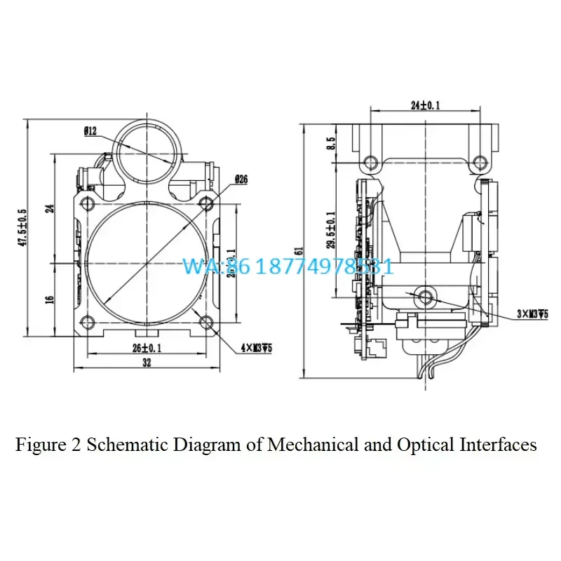 Wmwmnu for 10HZ Rangefinder Module 6000 Meter 6km Distance Sensor
