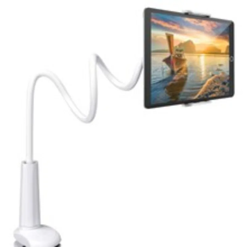 360° Rotating Spiral Base Phone & Tablet Holder, Long Arm Lazy Stand for Bed Headboard Desk Use