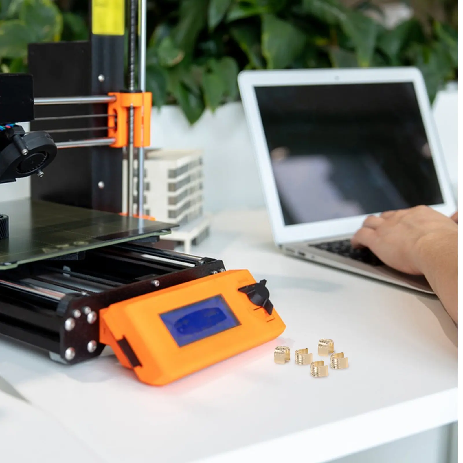 

100Pcs 3D Printer Belt Clamp Buckle Metal Copper Fixing Connector Timing Belt Clip Buckle Replacement Parts Accessories