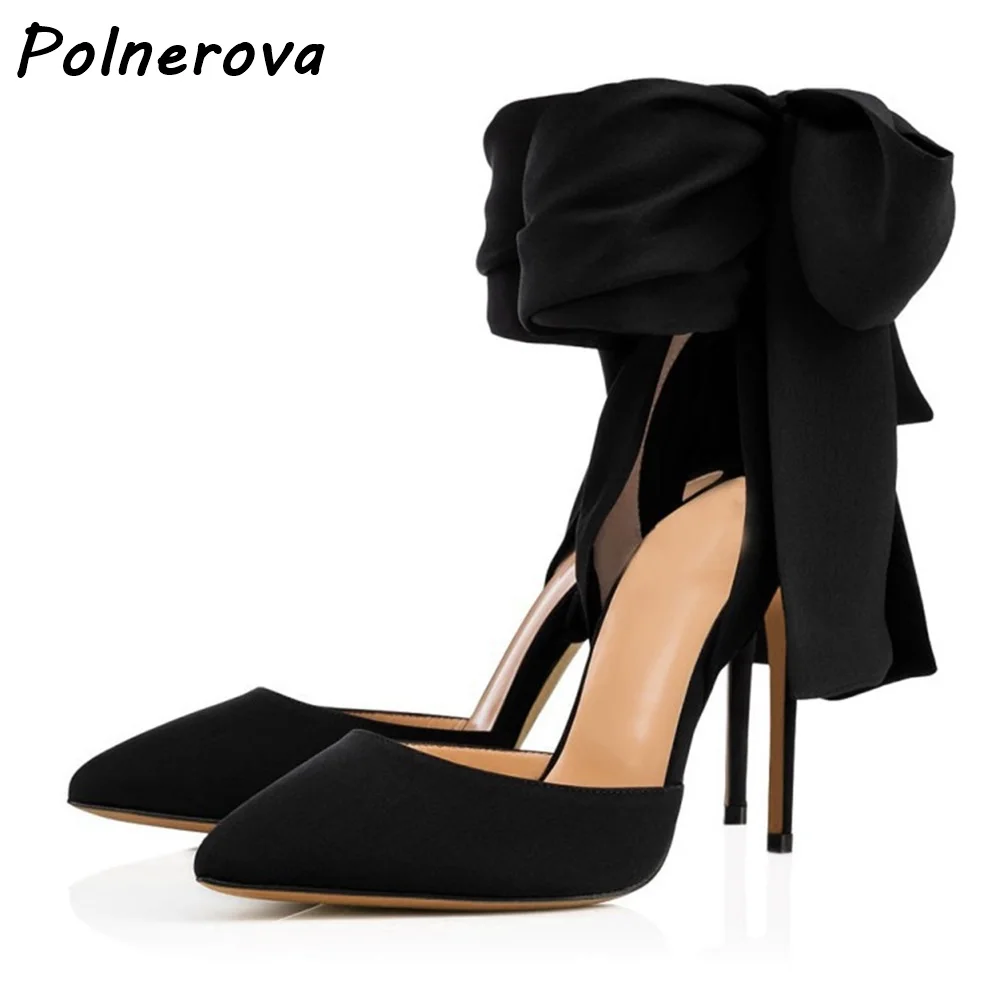 

Satin Cross Tied Sandals Black Red Peep Toe High Heels Ankle Band Lace Up Solid Wedding Shoes Summer Concise Stiletto Shoes