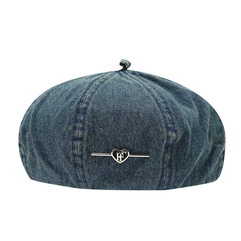 Women Solid Color Letter Patch Slouchy Beanie, Autumn Winter Warm Ear Cover Pull On Hat, Face Slimming Maternity Cap
