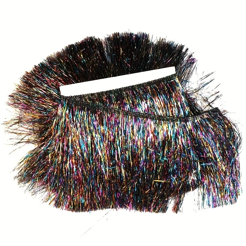 20cm Colorful Brilliant Fringes for Sewing Clothes Tassles Lace Trim Hula Dress Christmas Decoration DIY Accessories