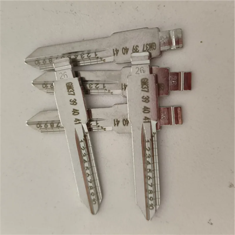 

10 шт. GM37 39 40 41 лезвие ключа с гравировкой для Buick GL8 Regal Scale, режущие зубы, заготовка ключа 2 в 1 (No 26)