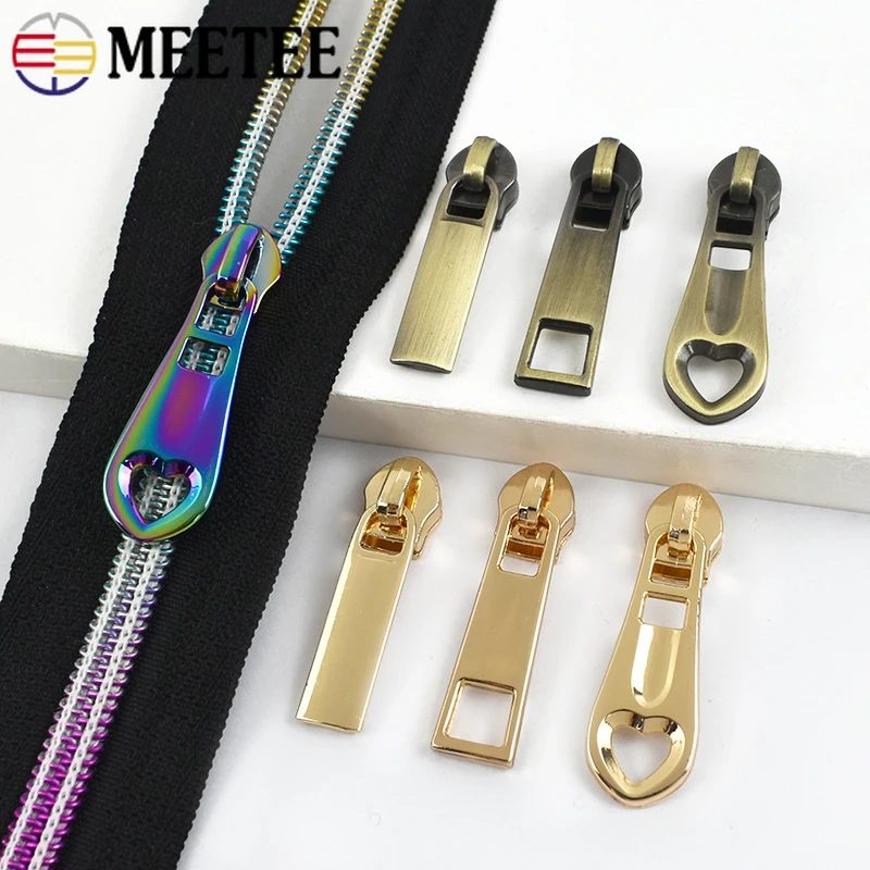 50/100Pcs 3# 5# Zipper Pulls for Nylon Zippers Tapes Clothes Jacket Zip Sliders Head Backpack Repair Kit DIY Sewing Accessories