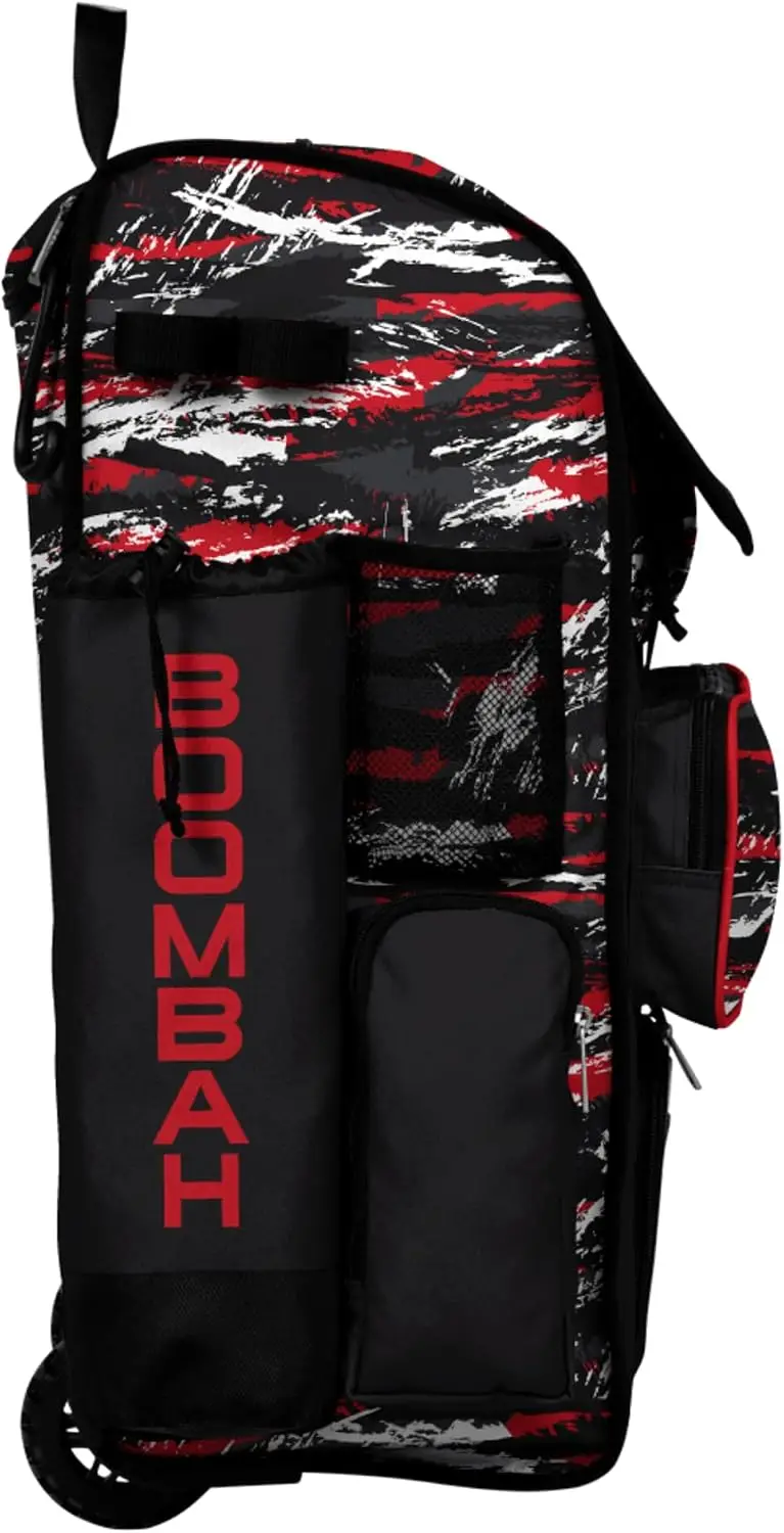 Wheeled Baseball Softball Gear Bag Holds Four Bats Telescopic Handle Multiple Colors