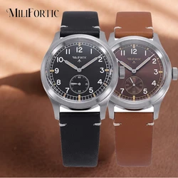 Milifortic D12 Homage Retro Men's Watchage Watch 39mm ST1701 Automatic Mechanical Stainless Steel Sub-second Field Watches Men