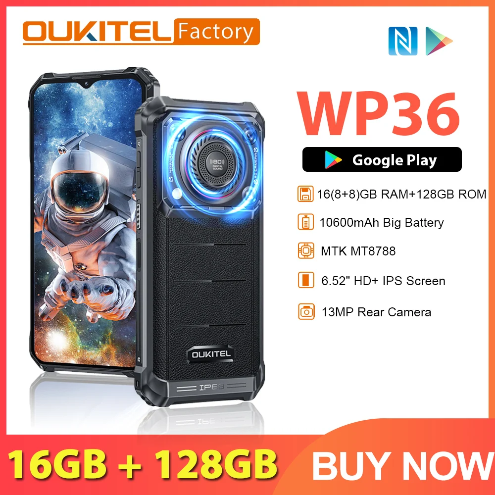 Oukitel WP36 Rugged Machine 16GB 128GB Android 13 6.52