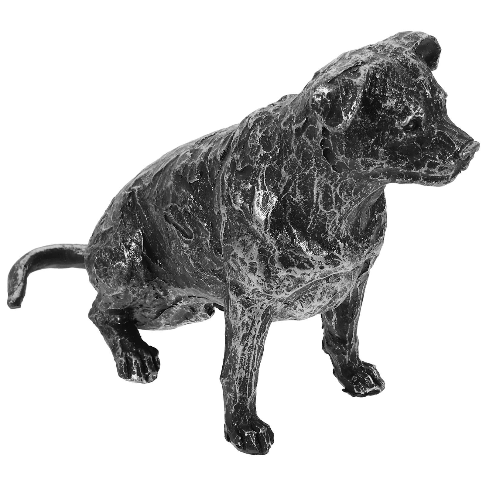 

Resin Dog Statue Vintage Style Garden Lawn Decoration Lifelike Dog Sculpture Outdoor Ornament Animal Statue Animal Sculpture