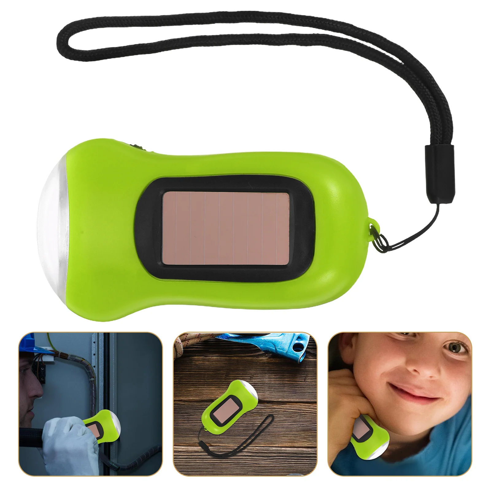 

Hand-crank Power Flashlight Lantern Outdoor Solar Indoor Abs Emergency Handheld Waterproof Night