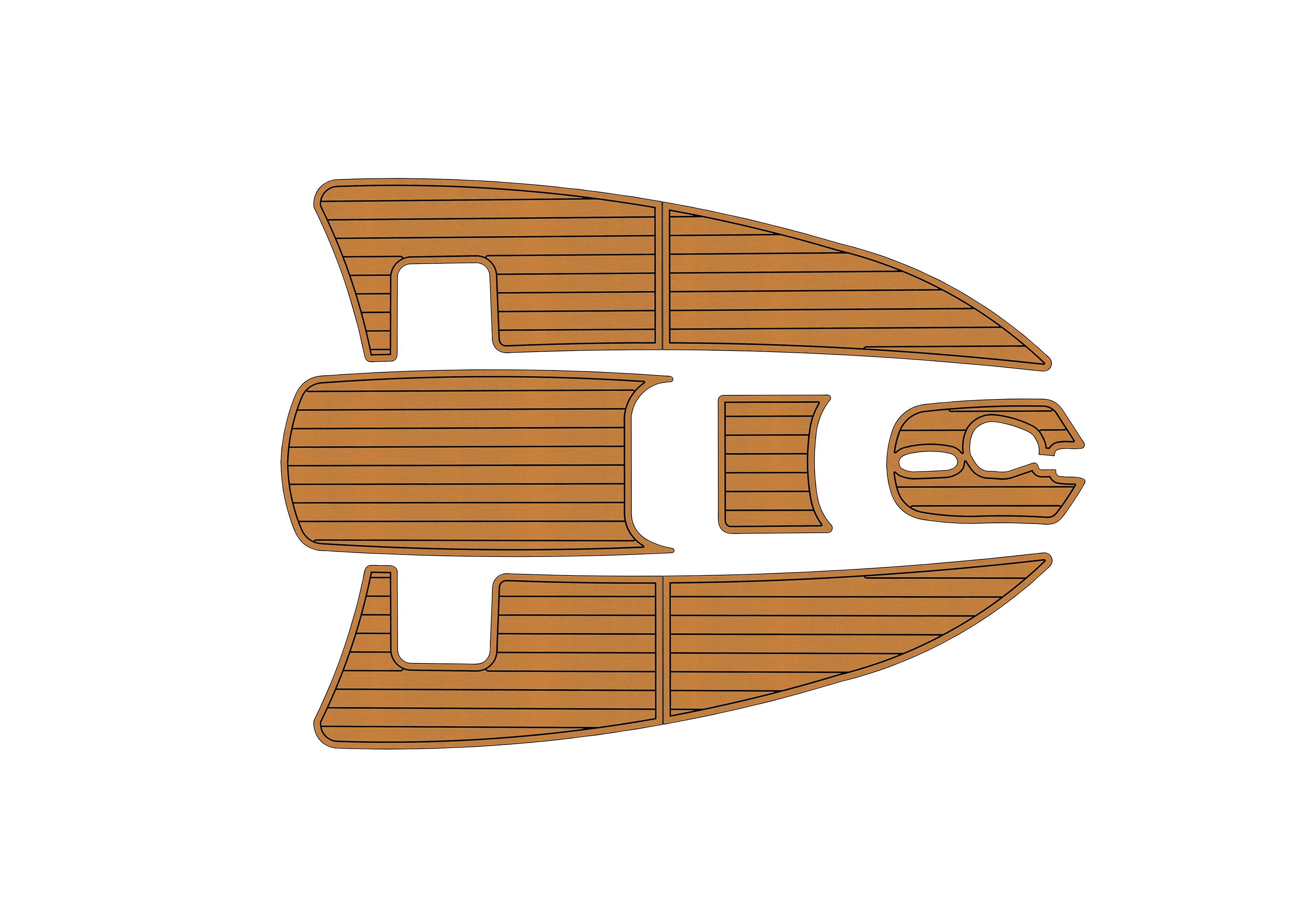 Eva foam Fuax teak seadek marine floor For 1997-2009 bayliner 2855 upper deck bow 1/4