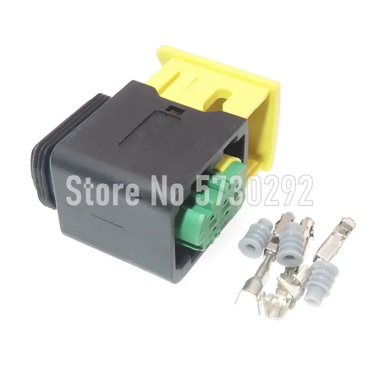 3P 1.5 Series High Temperature Resistance New Energy Green Wiring Harness Connector For Car 3-1418448-1