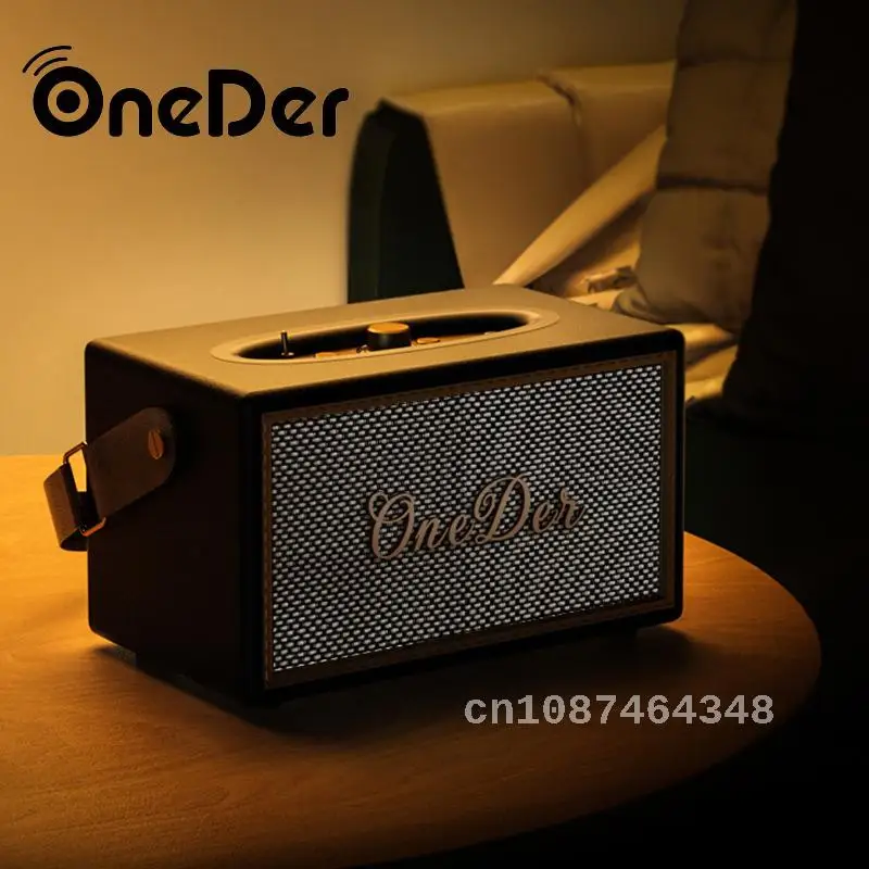 

OneDer D6 Vintage Bluetooth Speaker Light Luxury Portable Outdoor Home Decoration Classical Retro Bluetooth Sound Subwoofer