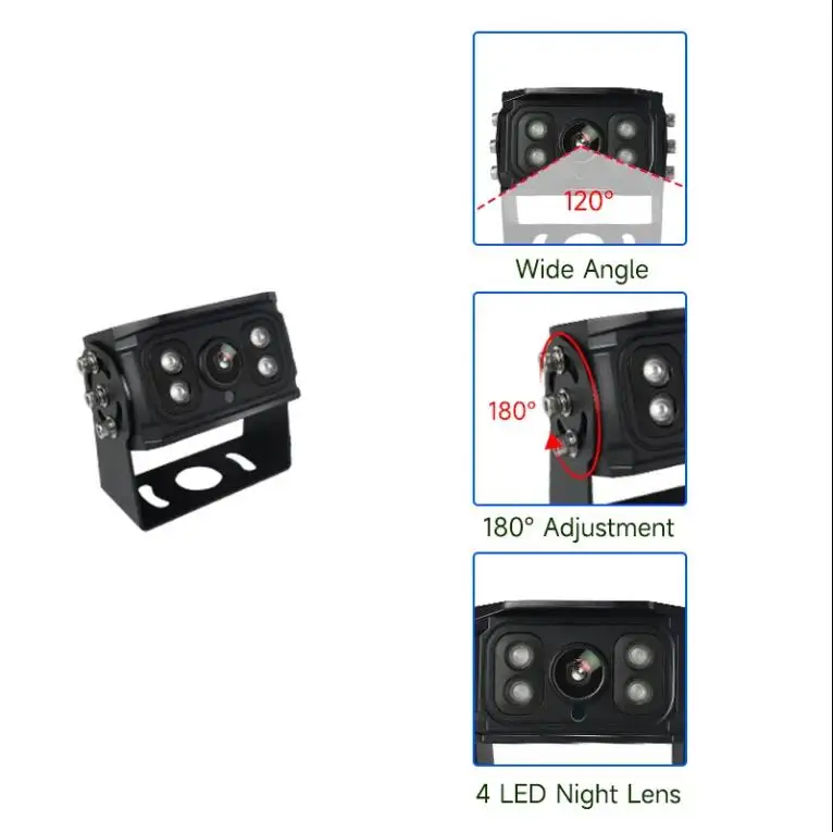 【Hot Selling】4CH BSD 7Inch HD Wireless Truck DVR   Night Vision Reverse Backup Recorder High Definition   For Truck/T