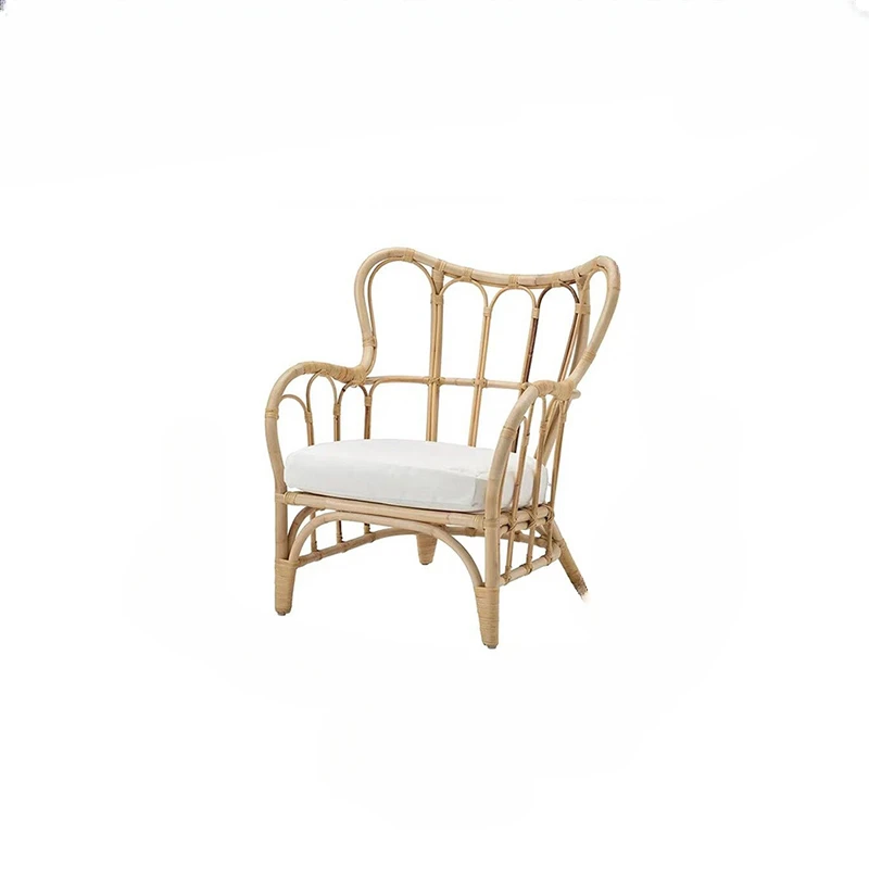Sofá de ratán de dos plazas, combinación de balcón con chaise longues, muebles para habitación