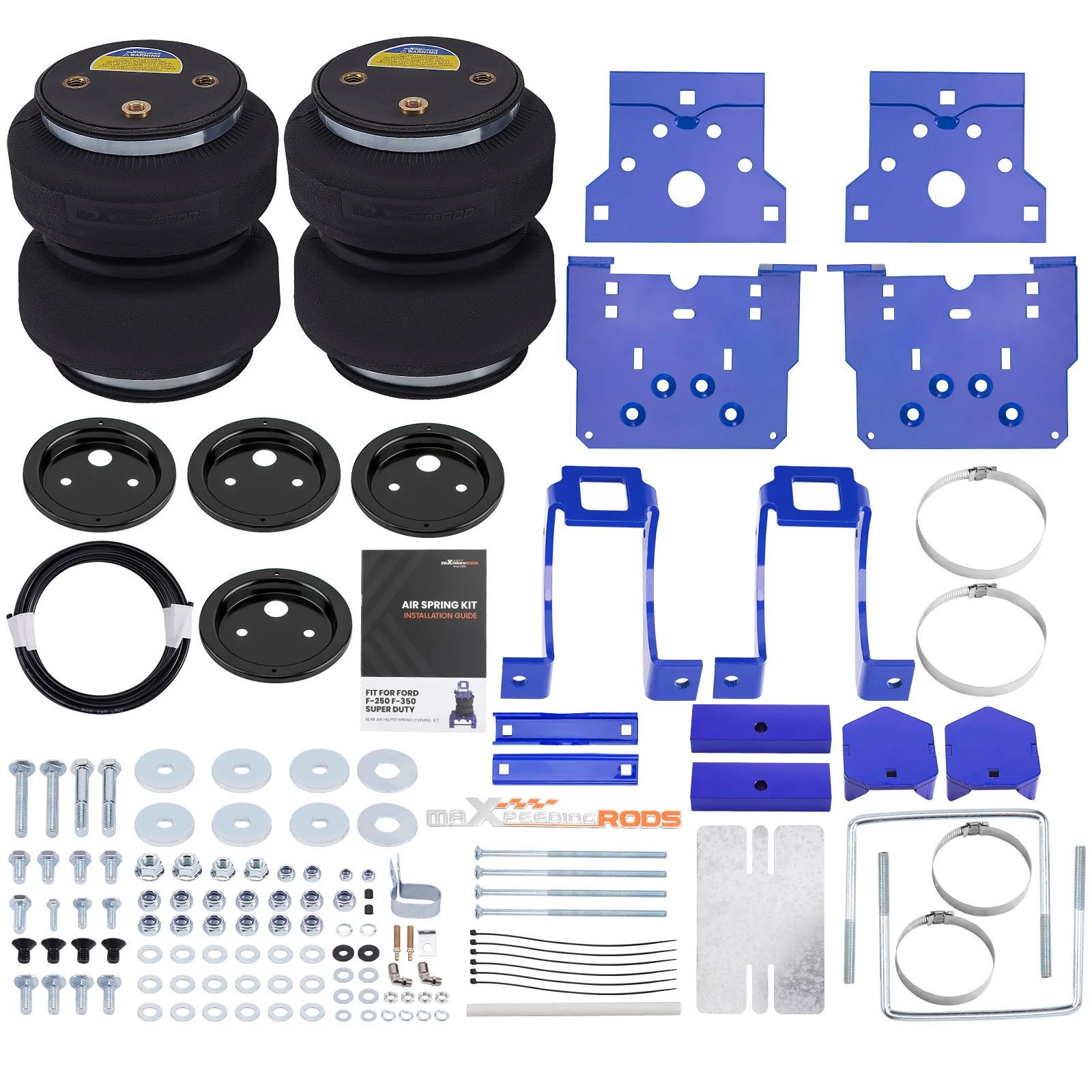 Air Helper Spring Leveling Kit for Ford F350 Super Duty 05-10 Mounting Brackets