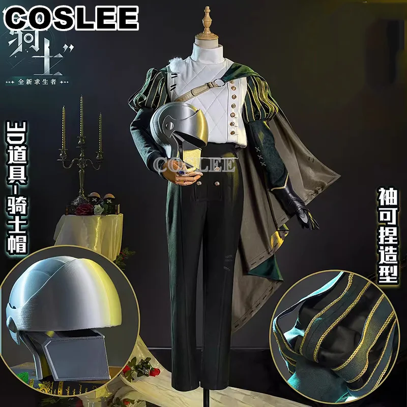 

COSLEE Identity V New Survivors Knight Cosplay Costume Rider Skin Fashion Handsome Uniform Game Suit Halloween Party Outfit Men