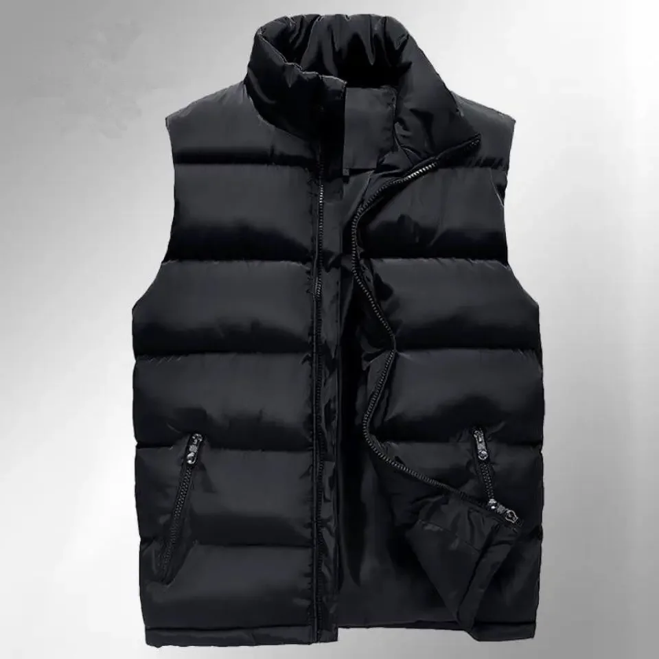 Frauen Weste Parkas Ärmellose Feste Jacken Zipper Splice Dicke Westen Taschen Stehkragen Mäntel Warme Elegante Dame Herbst Winter