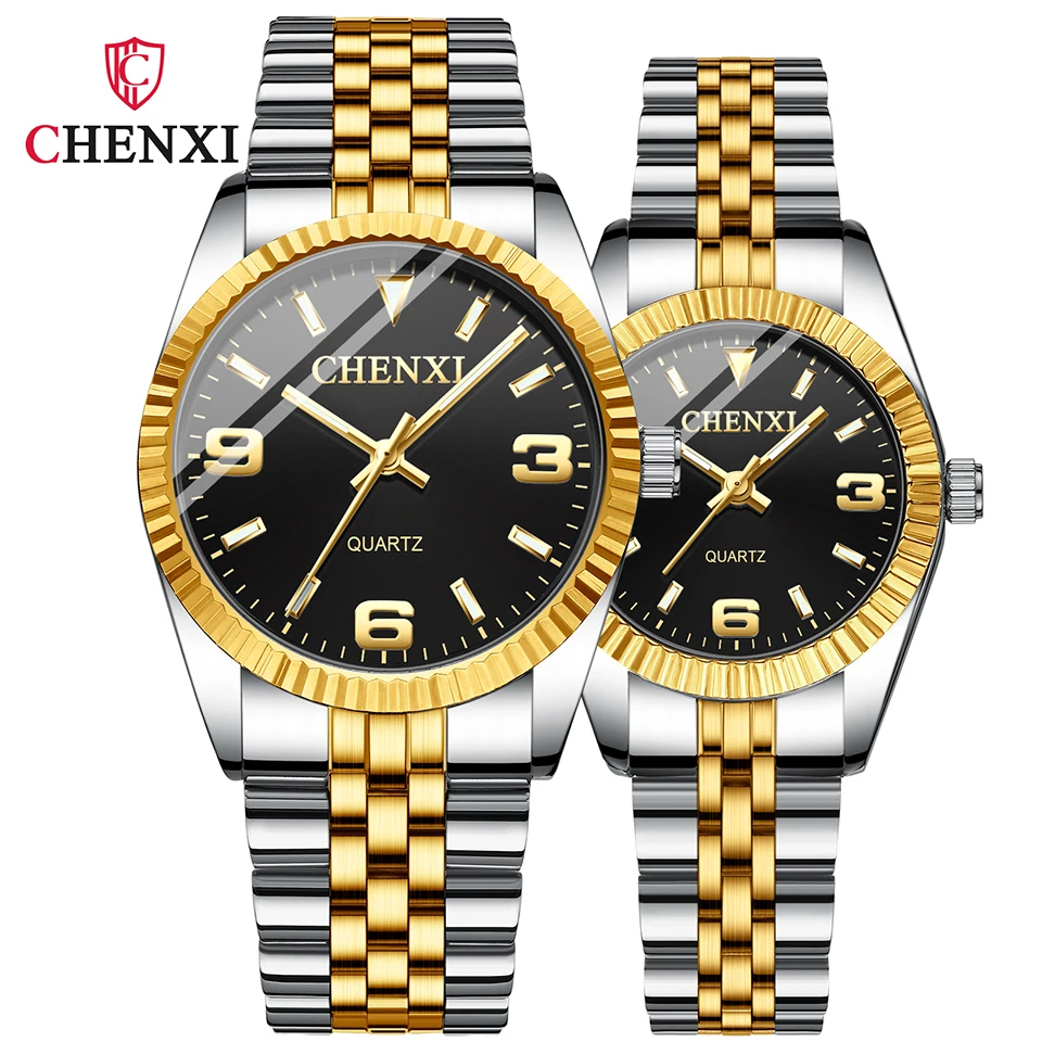 Top Brand CHENXI Couple Watch Business Casual Quartz Watches For Women Men Clock High Quality Waterproof Wristwatch Luxury Gifts