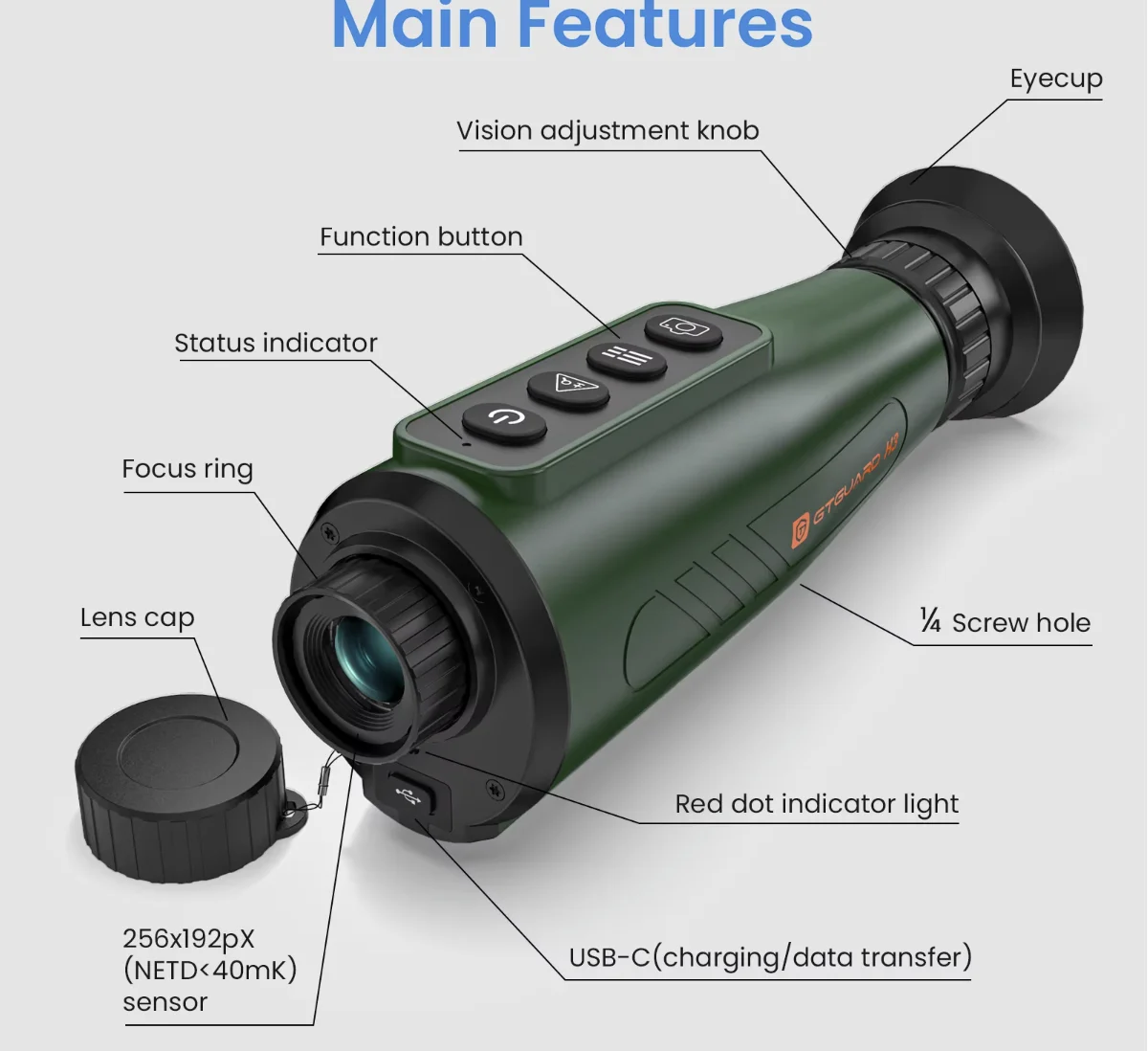 Monocular de Imagen Térmica co - Hunting Thermal Imaging Scope reseña y precio