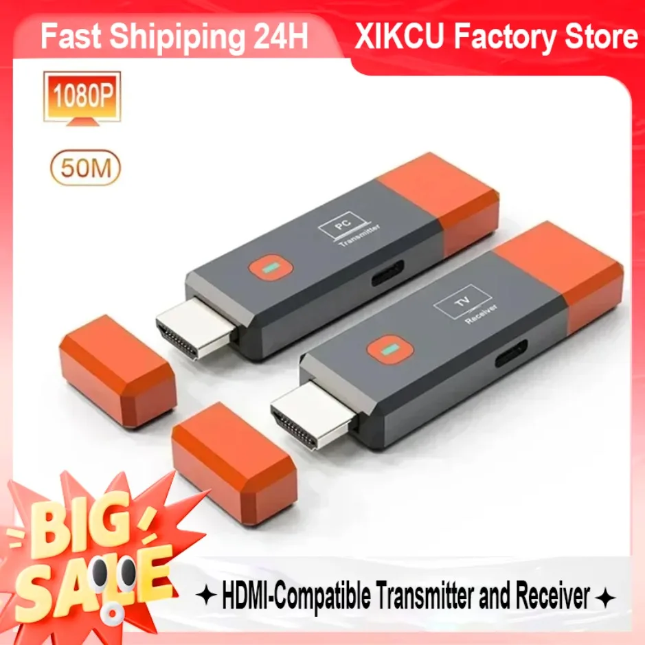 

50 м беспроводная передача видео TX и RX HDMI-совместимый удлинитель дисплея адаптер кабель экран зеркало для камеры DV ПК к телевизору