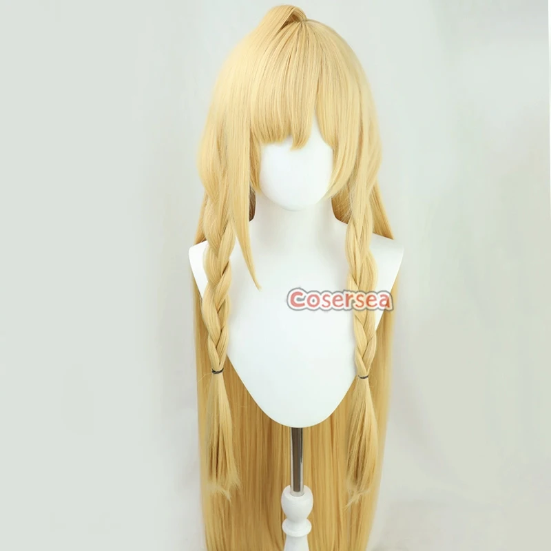 Cosersea Saileach Cosplay Wigs Arknights Saileach Role Play 140cm Women Long Straight Blonde Wig Synthetic Hair Heat Resistant