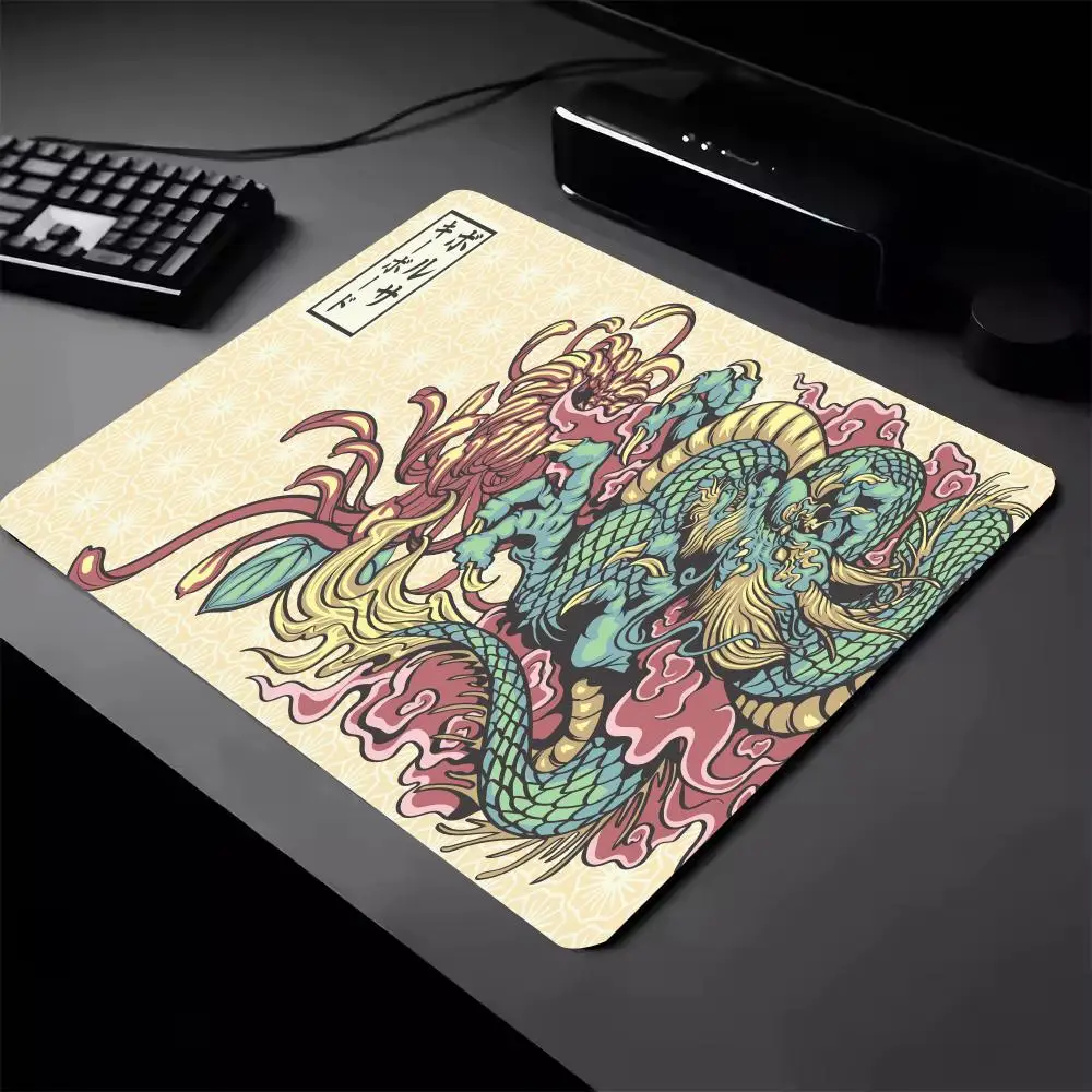 Japanese Dragon Mouse Pad Square Computer Office Mousepad New Rubber Anti-slip Table Pads HD Gaming Keyboard Mousepads Desk Mat