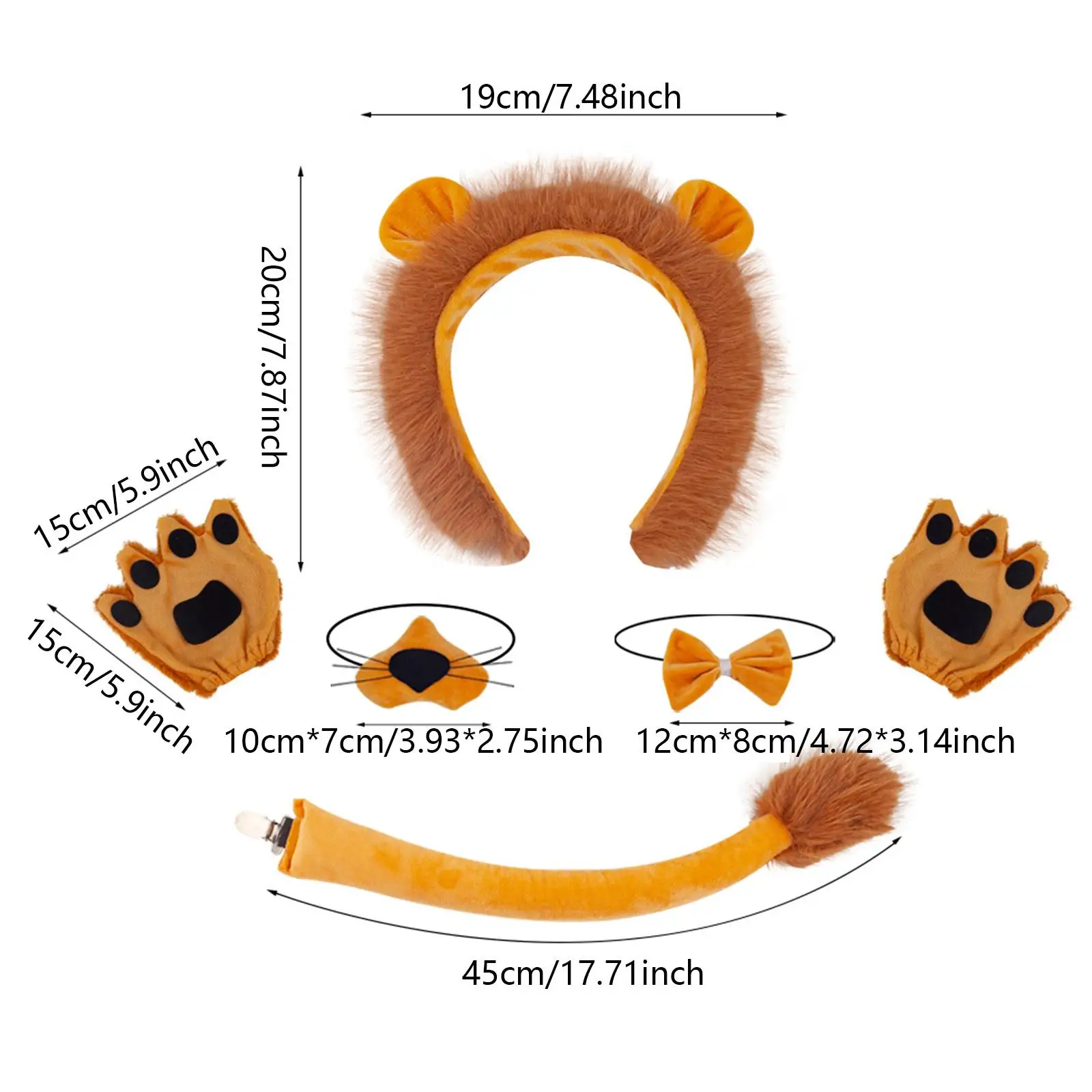 Halloween-Löwen-Kostüm-Set, Verkleidung, Cosplay-Zubehör für Bühnenaufführungen, Tiere, Mottopartys, Geburtstage, Erwachsene, Urlaub