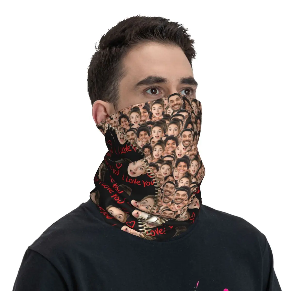 مخصص البريدي الأسرة الوجه باندانا الرقبة أدفأ الرجال النساء الشتاء التزلج المشي لمسافات طويلة وشاح الجراب واقي الوجه