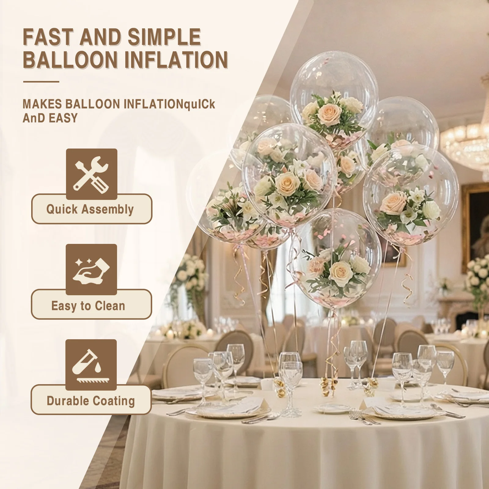 

Balloon Stuffer Kit with Electric Air Pump and Expander Tool Gift Wrapping Machine