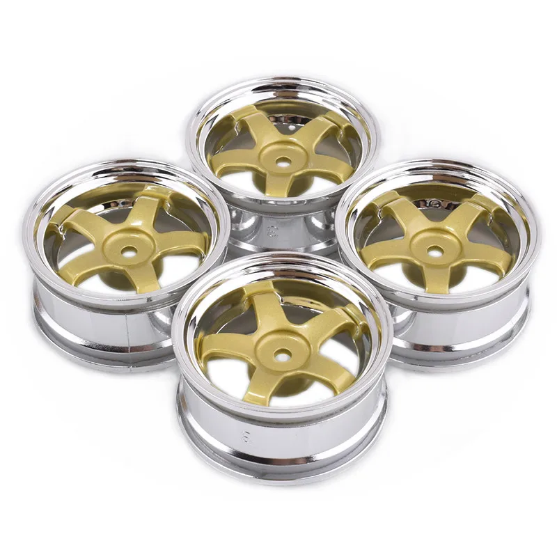 RC 4 stuks Wiel Plastic Velg Set 3mm Fit HSP HPI 1:10 On-Road Racewagen Banden 6030