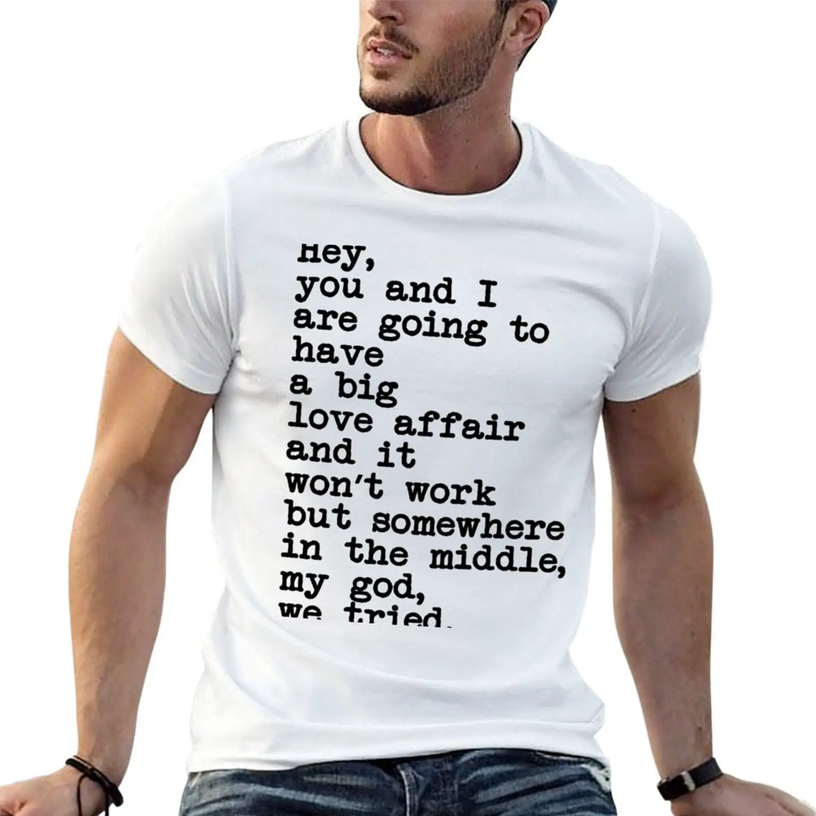Big Love Affair Text T-Shirt sublime blacks sweat shirts, men
