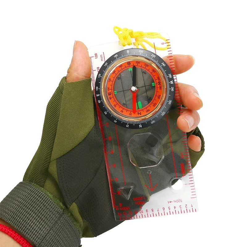 Compass Navigation Map Reading Scouts Camping Hiking Scale Ruler Outdoor Orienteering Tools