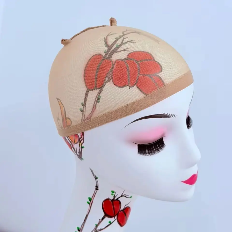 2pcs/Bag Ventilated Nylon Wig Cap Hair Net For Hair Wig Nets Light Brown Stretch Mesh Wig Cap For Making Wigs