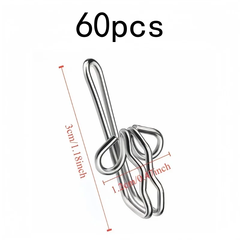60 pcs Butterfly Curtain Hooks, Easy Install, Sturdy, Decorative, for Curtains, Door and Bathroom Curtains