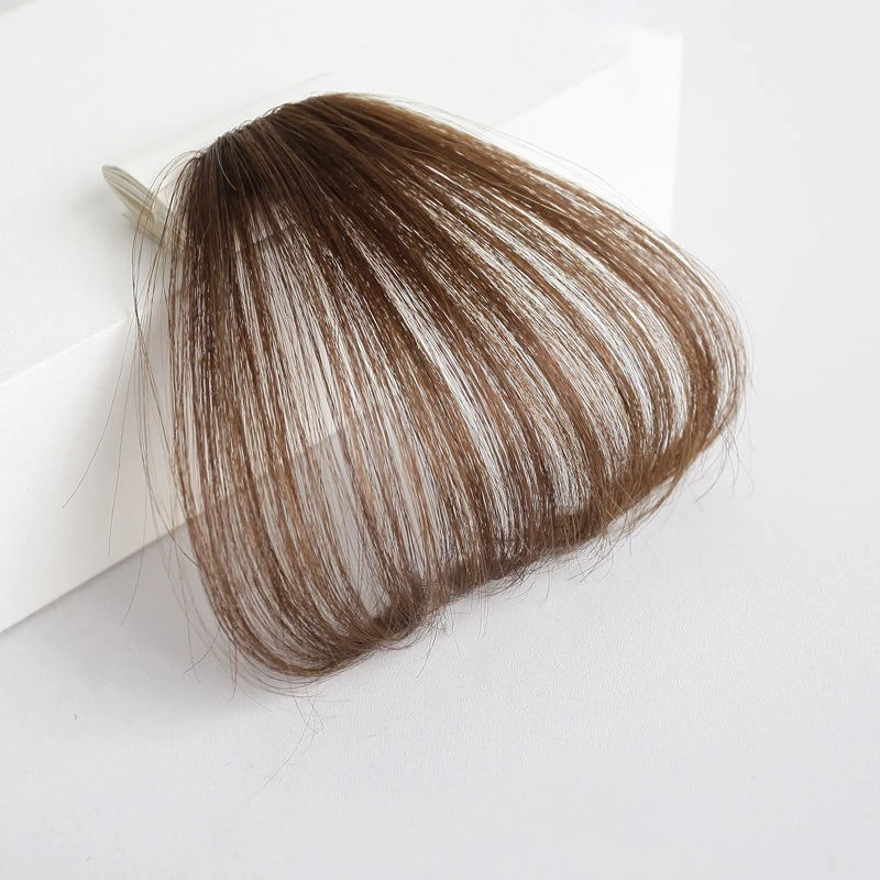 باروكة شعر صناعية للنساء مع هواء، خفيفة الوزن، غير مرئية، بدون خياطة، غرة وهمية، قطعة شعر على طراز مانغا الشهير