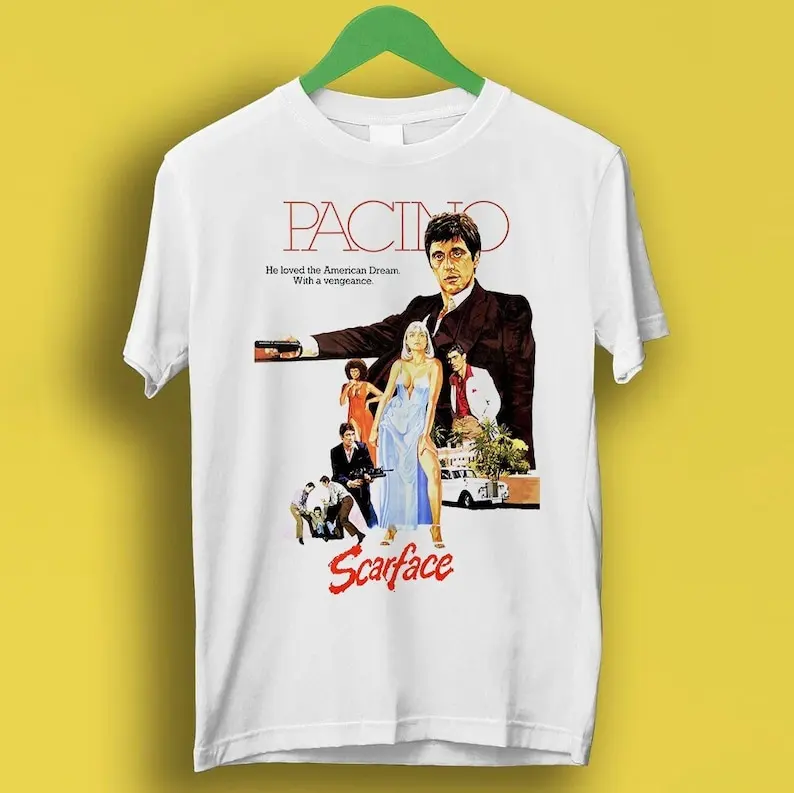 

Scarface Al Pacino Gift Funny Meme Tee Style Unisex Gamer Cult Movie Music T Shirt P323