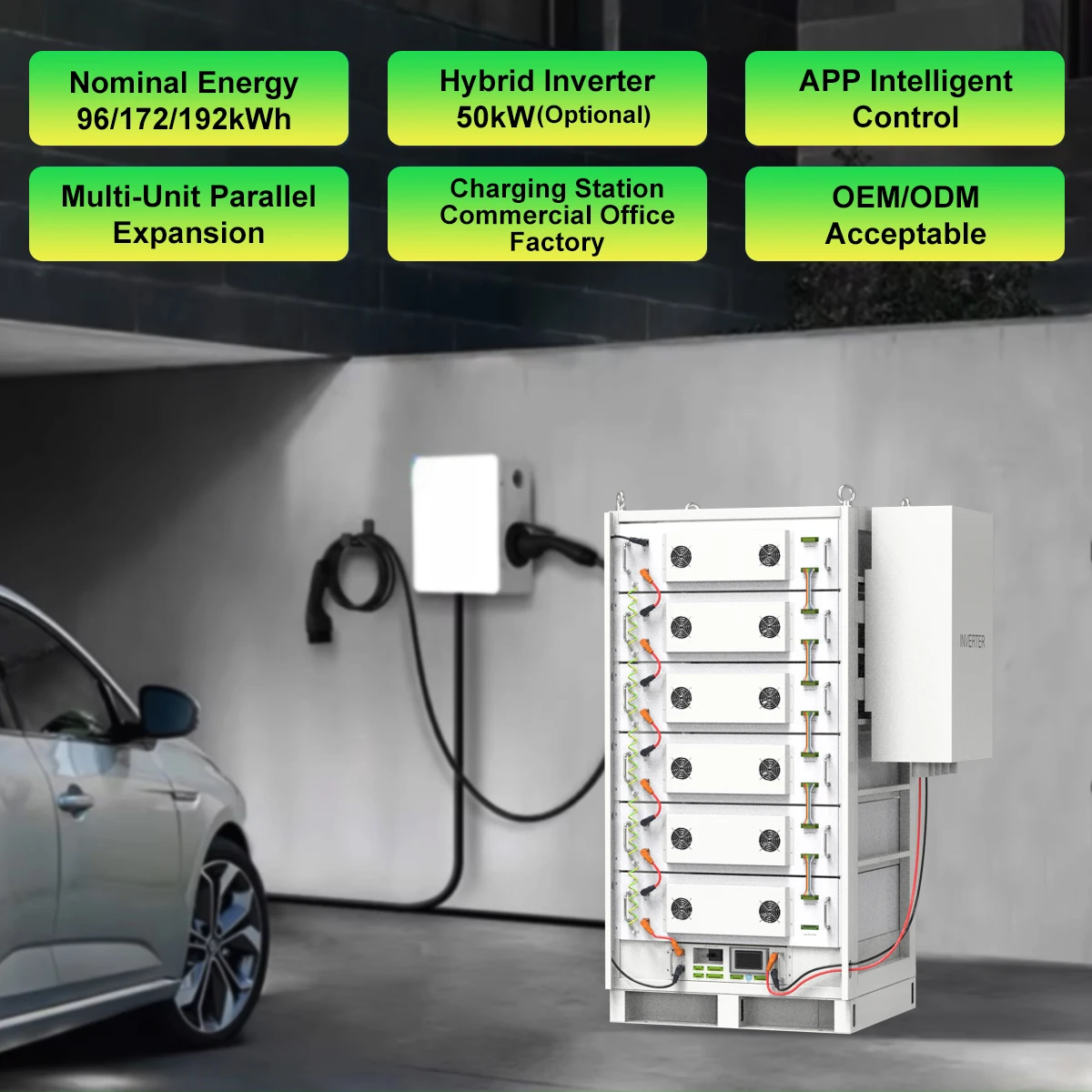 Solar Battery Home Factory System 614V 60KWH 96KWH 172KWH 192KWH High Voltage Rechargeable LiFePO4 Battery Cabinet CATL BYD Cell