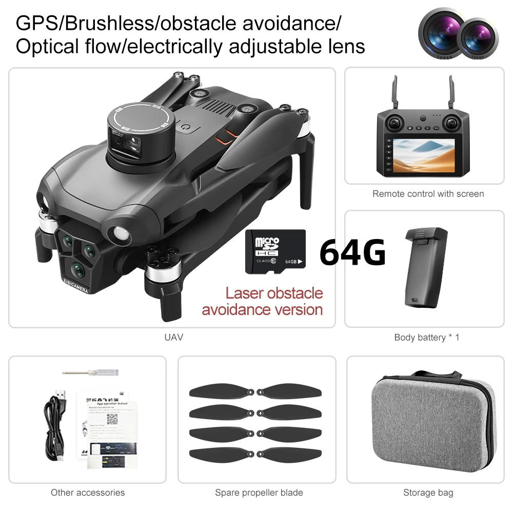 

U193 MAX GPS Drone 4K Professional Dual HD Camera 5G WIFI 360° Obstacle Avoidance Brushless Motor Rc FPV Quadcopter Dron