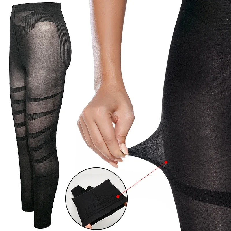 MISSMOLY Leg Slimming Body Shaper Anti Cellulite Compression Leggings High Waist Tummy Control Panties Thigh Slimmer Shapewear