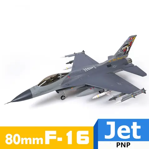 FMSRC RC 비행기 플랩 리트랙트 포함, 80mm 덕트 선풍기 EDF 제트 F16 F-16 팔콘 6CH, 취미 모형 비행기 항공기, 에이비온 소년 선물