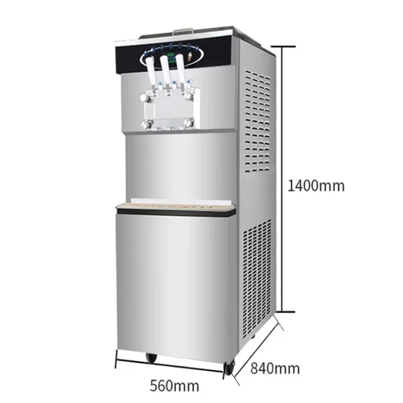 Commercial 3 Flavors Ice Cream Vending Machine / Soft Ice Cream Maker Machine