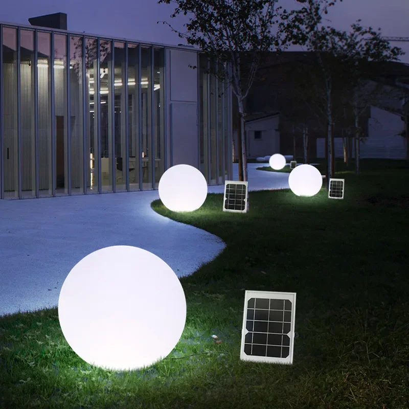 Lumières LED étanches pour jardin extérieur, lampes EDF, boule colorée, éclairage paysager rond, décor de cour