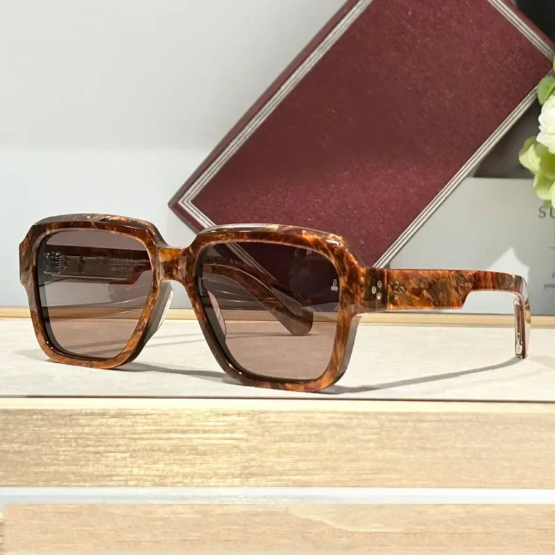 Super Handmade Sunglasses Luxury Brand Design Japanese Top Quality Fashion Classical Retro Square Large Frame Outdoor UV400