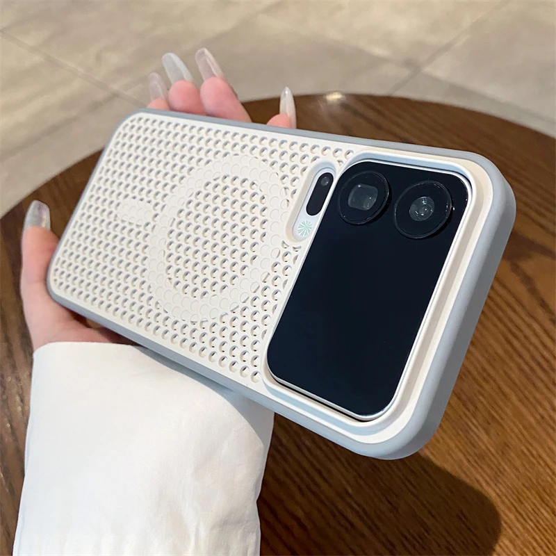 For Magsafe Cooling Breathable Mesh Magnetic Case for Xiaomi MI 17ProMax 17 15 14 13 Pro Heat Dissipation Matte Shockproof Cover